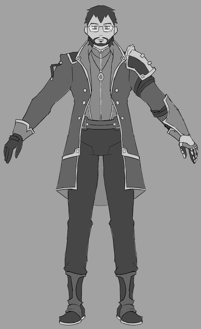Arcane styled model - 2D turnaround